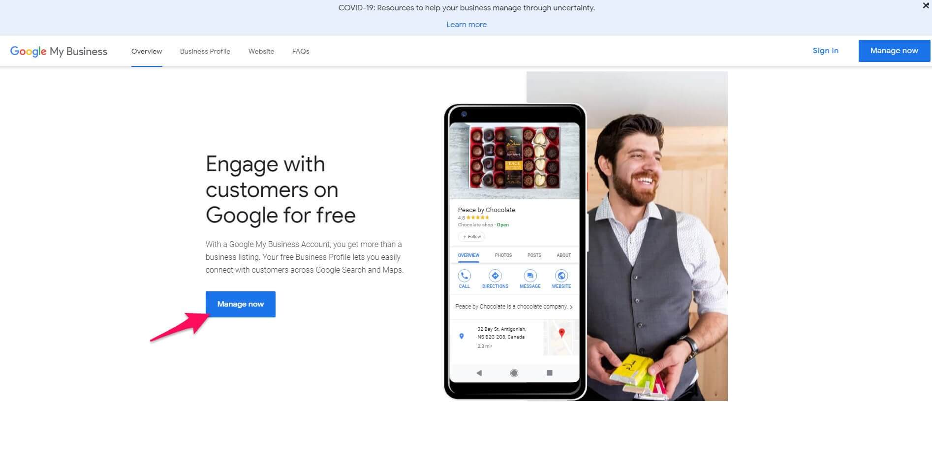 Engage with customers on google for free