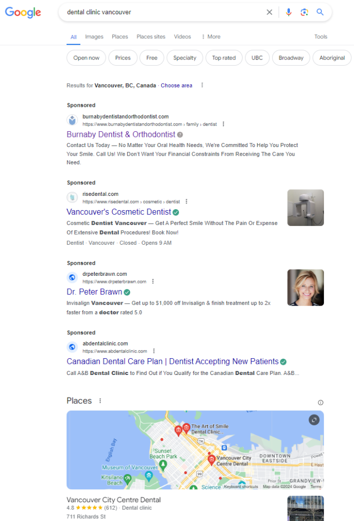 marketing for dental clinic - PPC