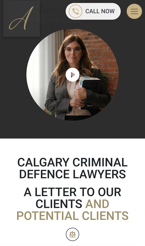 an example of optimizing for mobile devices for SEO for Criminal Defence Lawyers