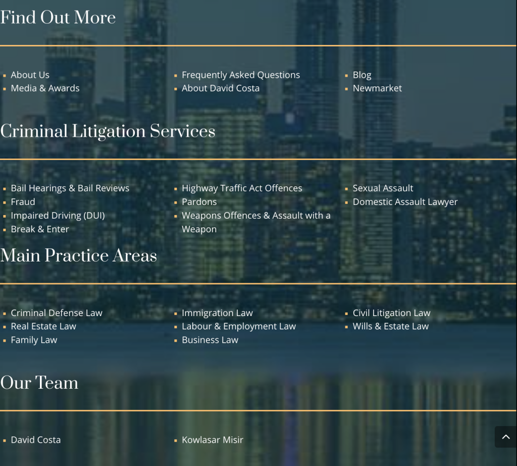 SEO for Estate planning - sitemap