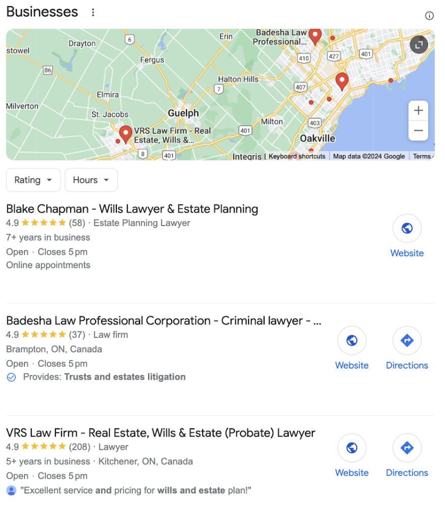 Local SEO for Estate planning