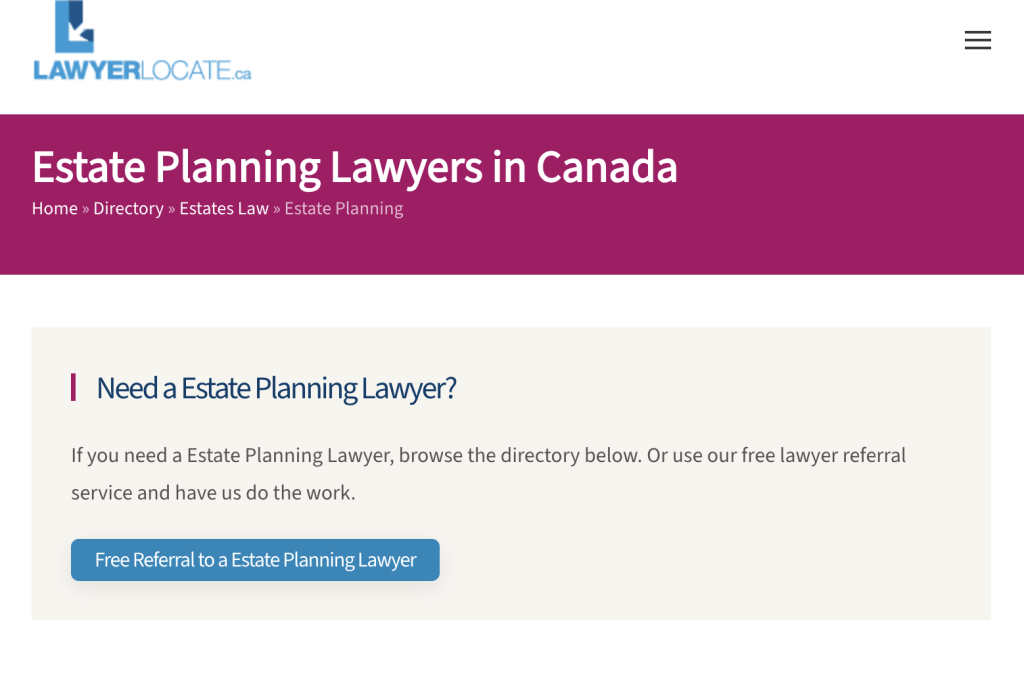 SEO for will lawyers - register at directories