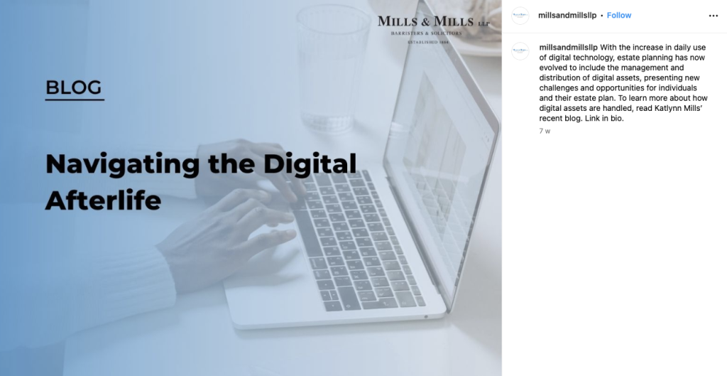 Estate panning SEO - social media marketing