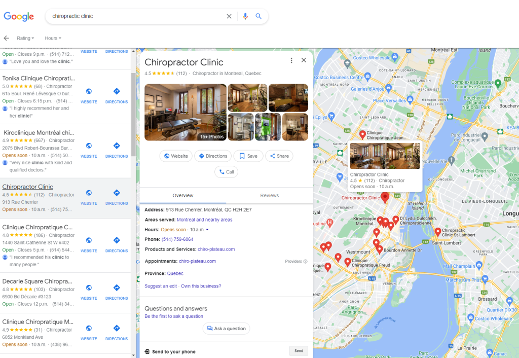 Google Business Profile for chiropractic businesses can help marketing and SEO