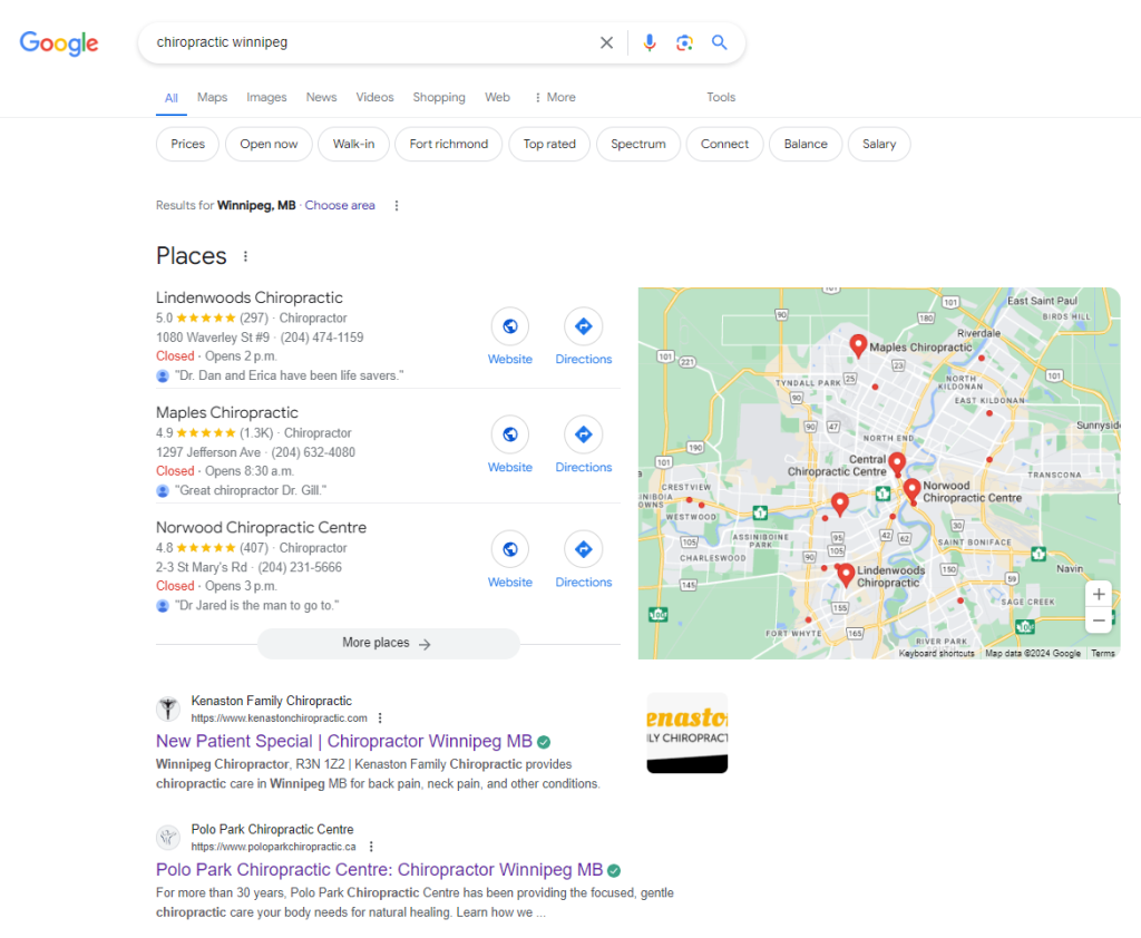 Local SEO for chiropractic practice