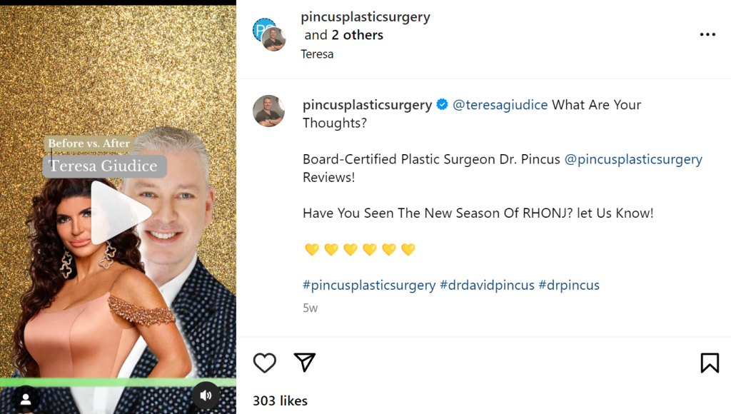 plastic surgeries of celebrities is an evergreen topic for cosmetic surgeons to address and social media is just the perfect place to share this type of content