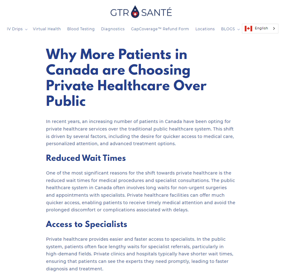 an example of smart medical marketing communication: explaining why using private clinics is better