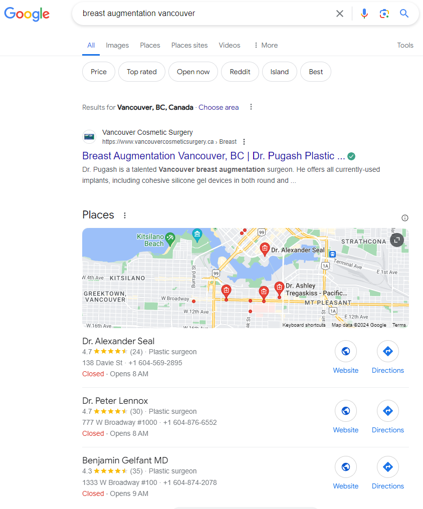 local seo is an essential plastic surgery marketing strategy