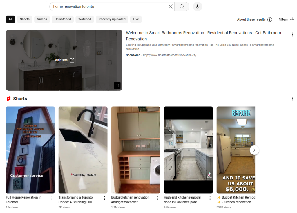 An example of a paid ad on YouTube.