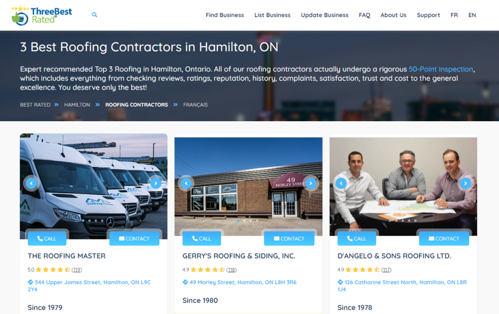 listing your roofing business on directories can help you get backlinks and traffic for your website