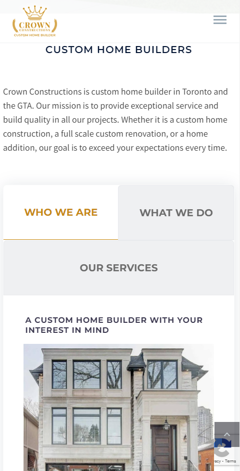 optimize construction website for mobile devices
