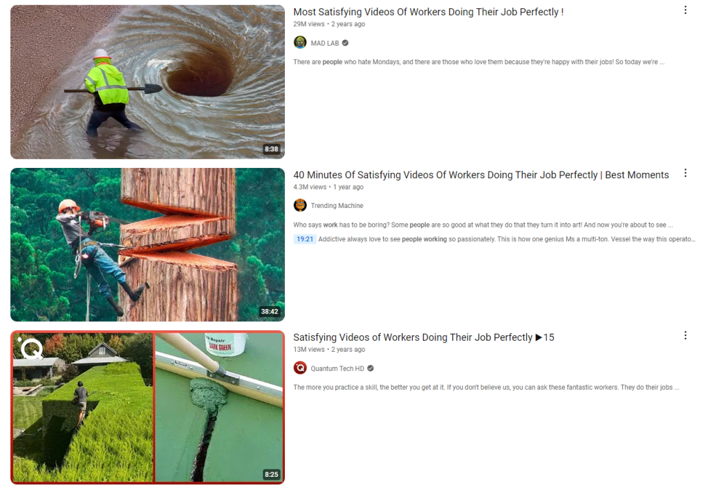 construction-related video content always attracts attention