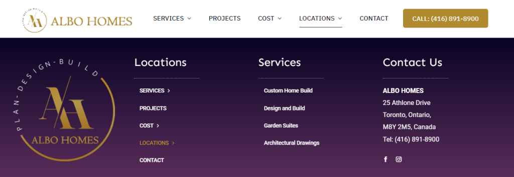 construction website example
