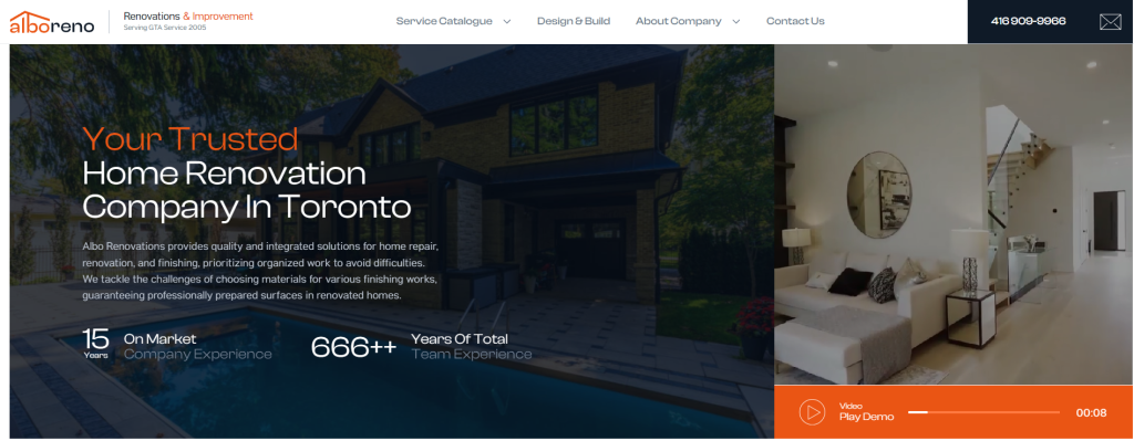 about us page for construction marketing