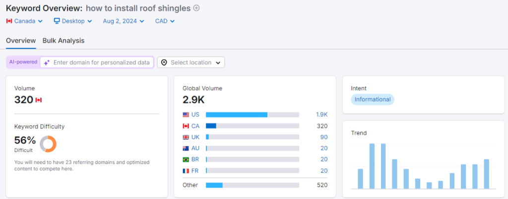 long-tail keyword for contractor seo