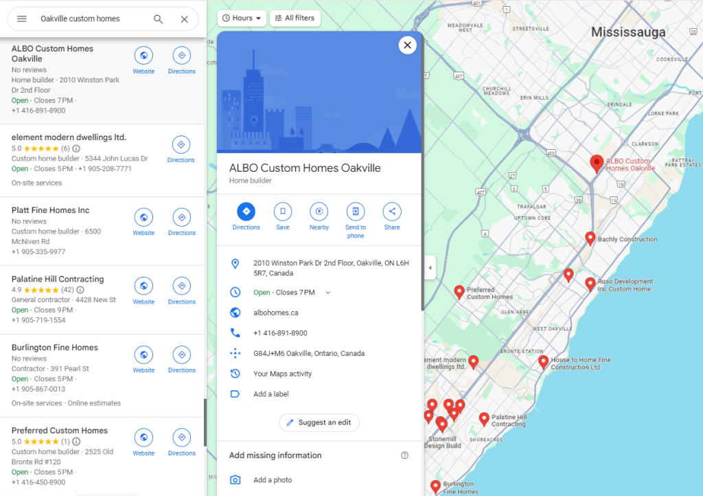 google business profile for contractor seo