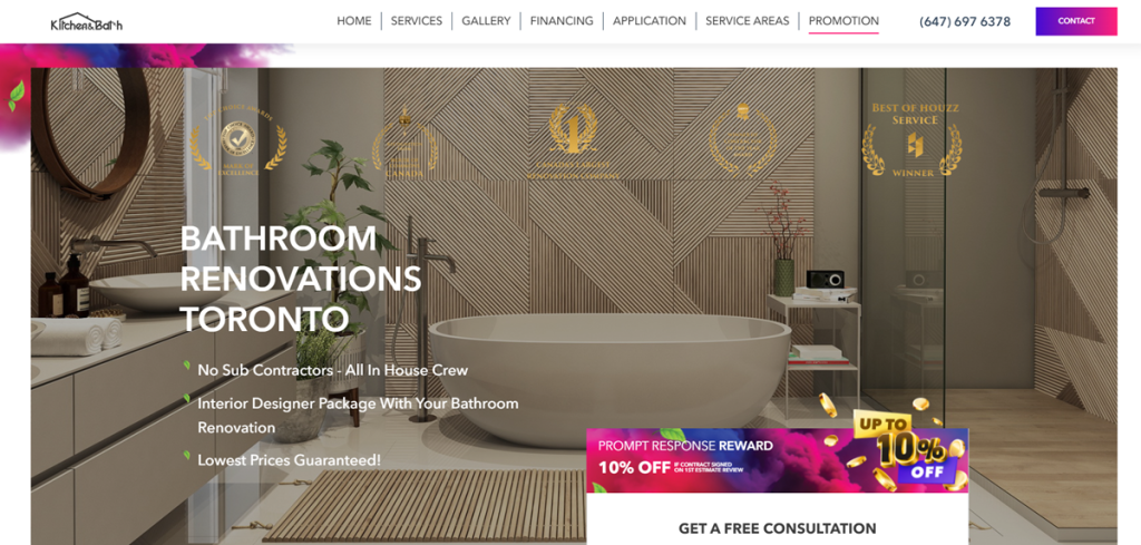 home remodeling services pages as content cluster center