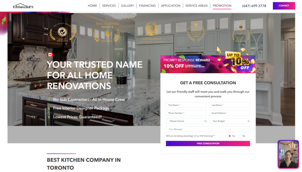 home remodeling company website