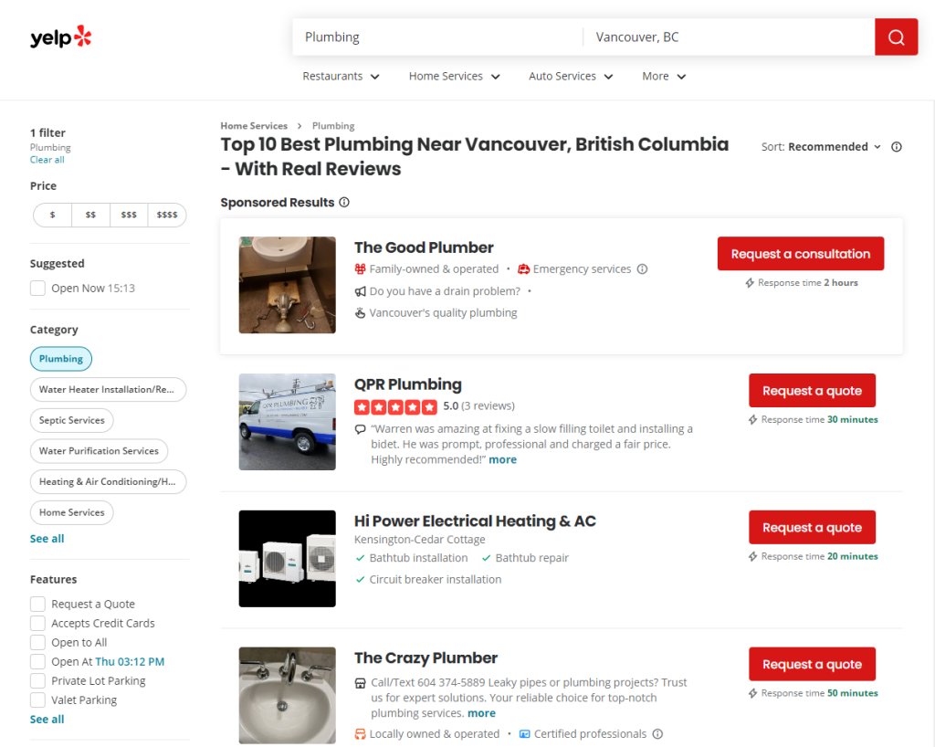 business directories as a way to promote plumbing businesses