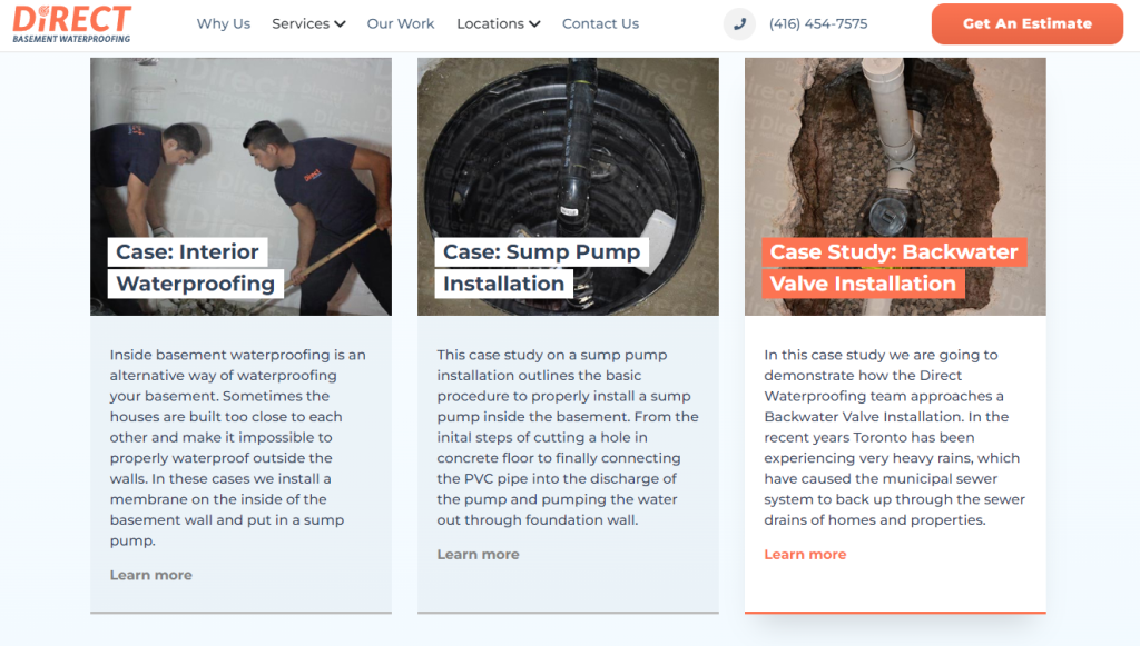 gallery of works is a great way to boost your plumbing marketing