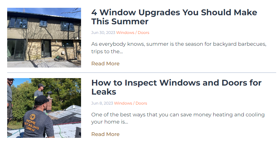 blog is a great way to promote a door and window company
