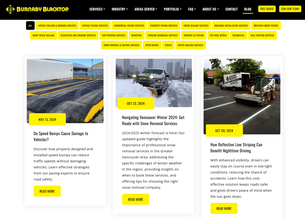 an example of a paving company blog