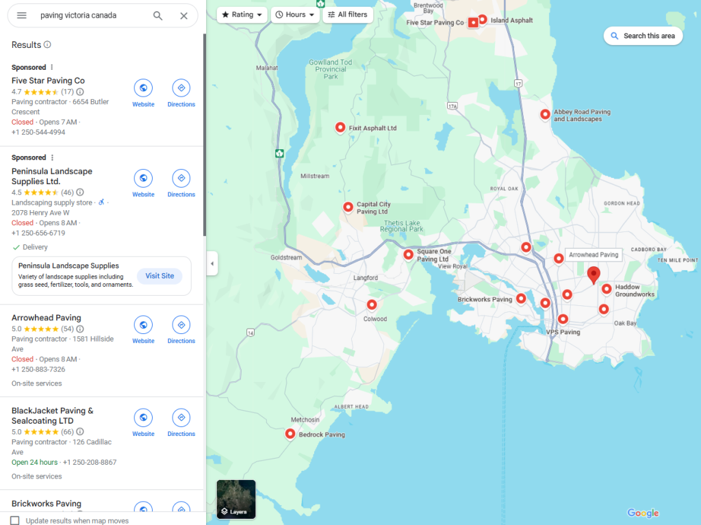 local seo is essential for paving marketing