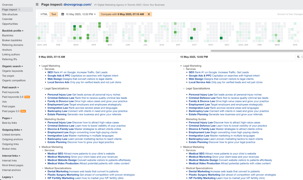 Orlando Law Firm SEO - on page analysis
