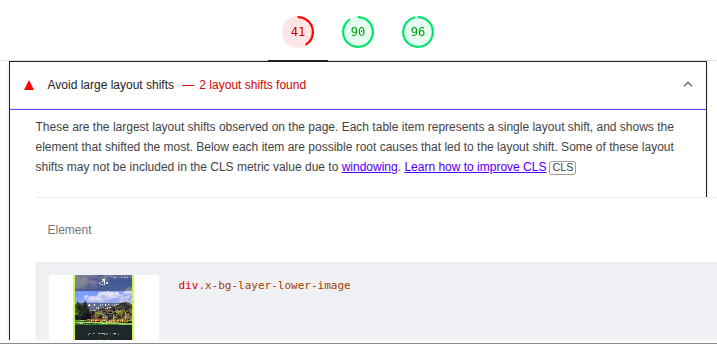 The Lighthouse tool provides suggestions to users.