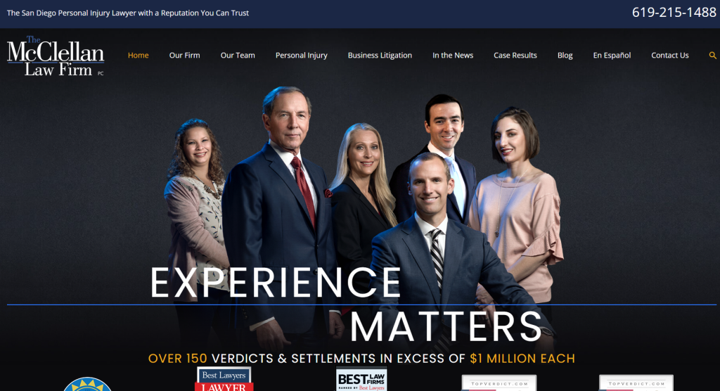 McClellan Law Firm website