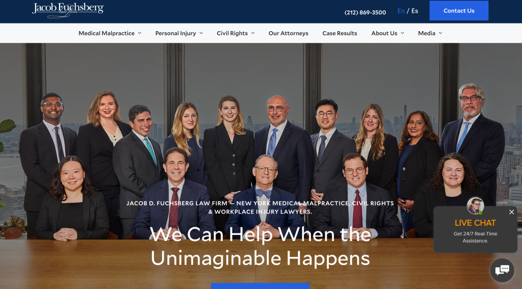 Jacob D. Fuchsberg Law Firm - website