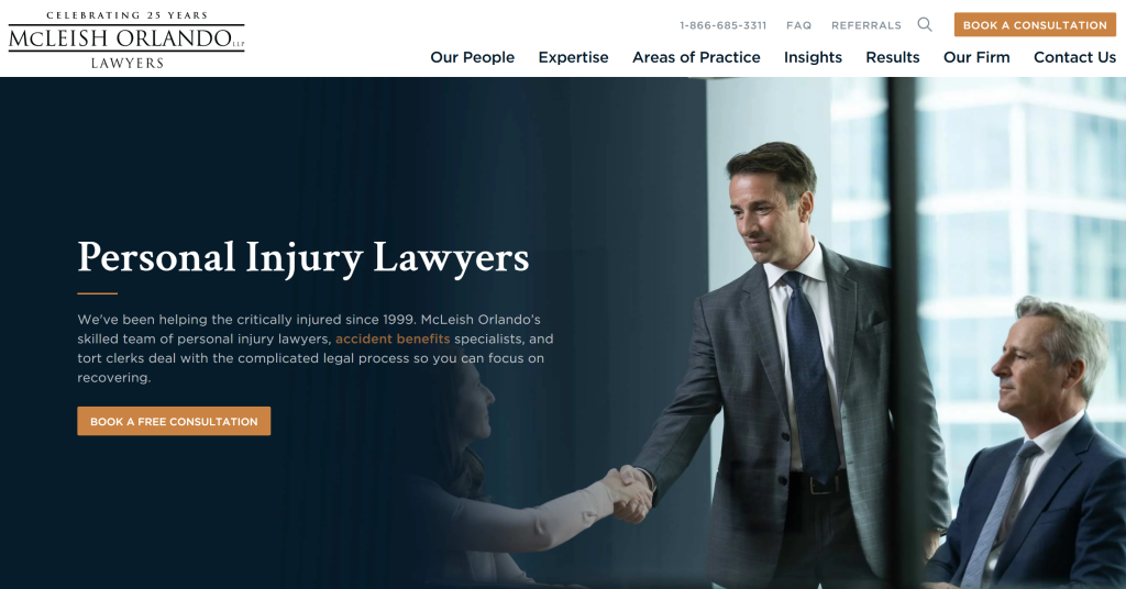 McLeish Orlando LLP - website