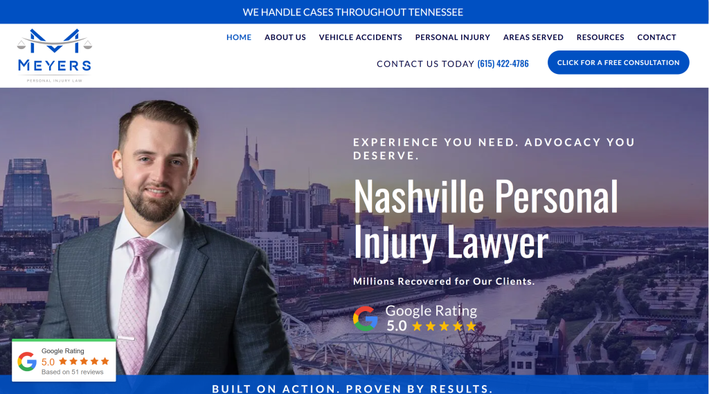 Meyers Injury Law – Personal Injury Firm website