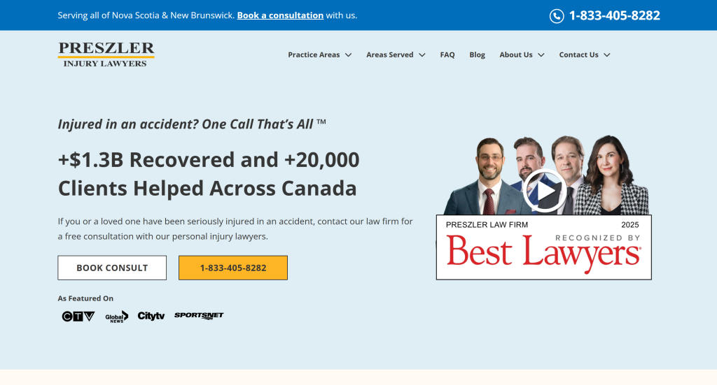 Preszler Injury Lawyers - website