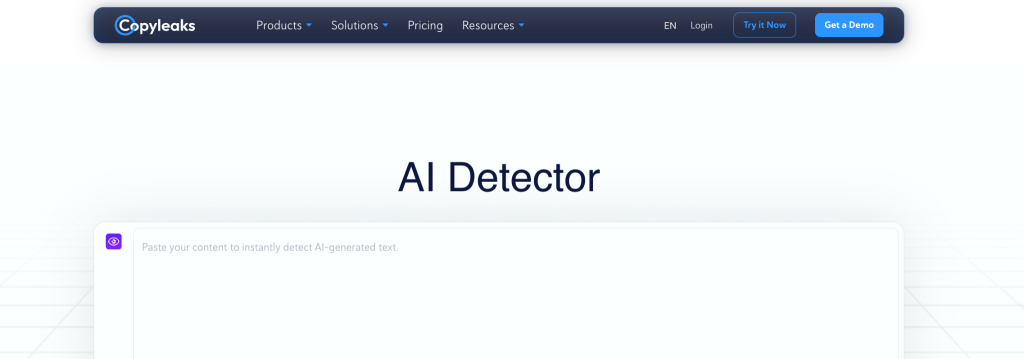 Copyleaks AI Detector tool
